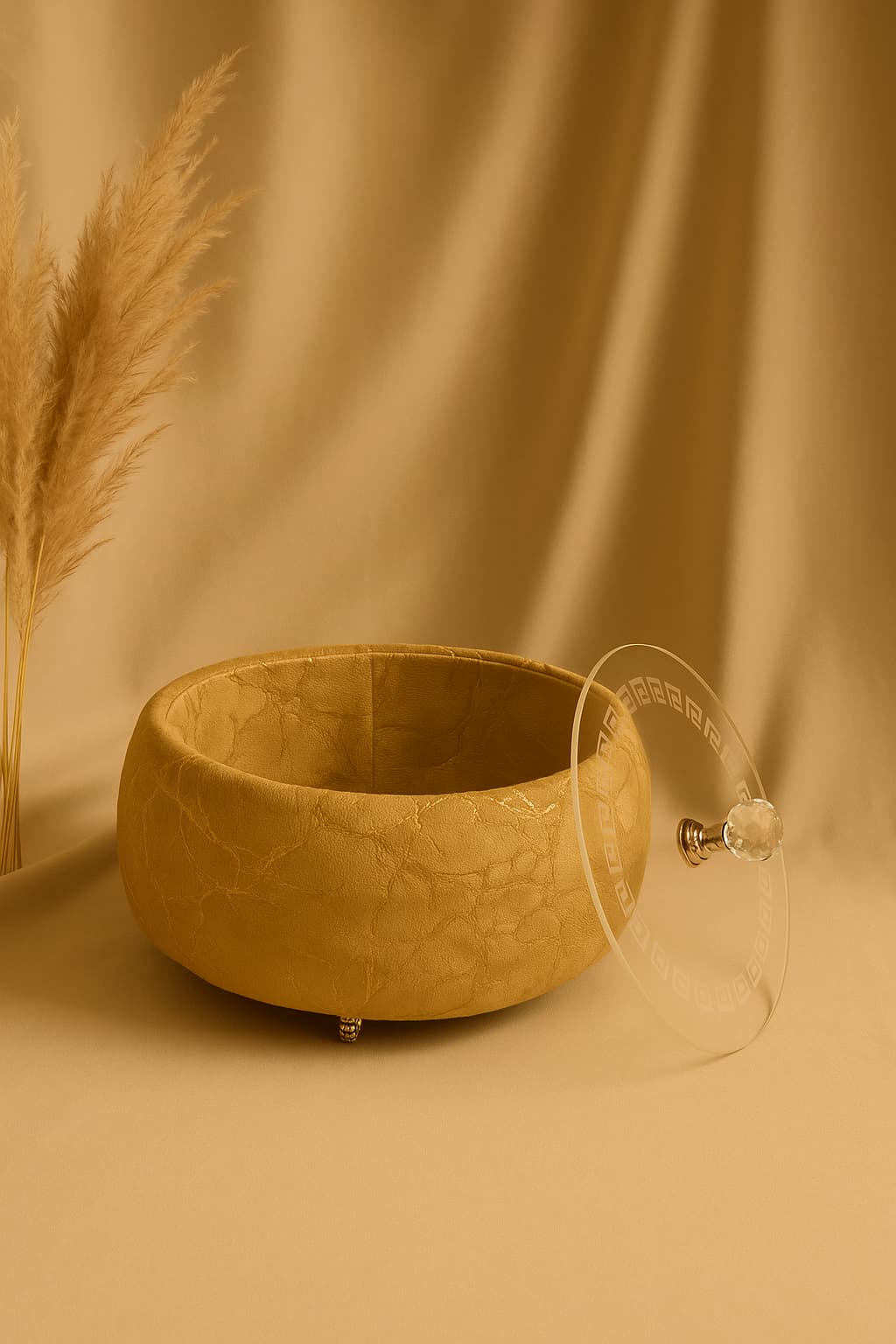 "Velvet Hotpot wit Acrylic Cover"