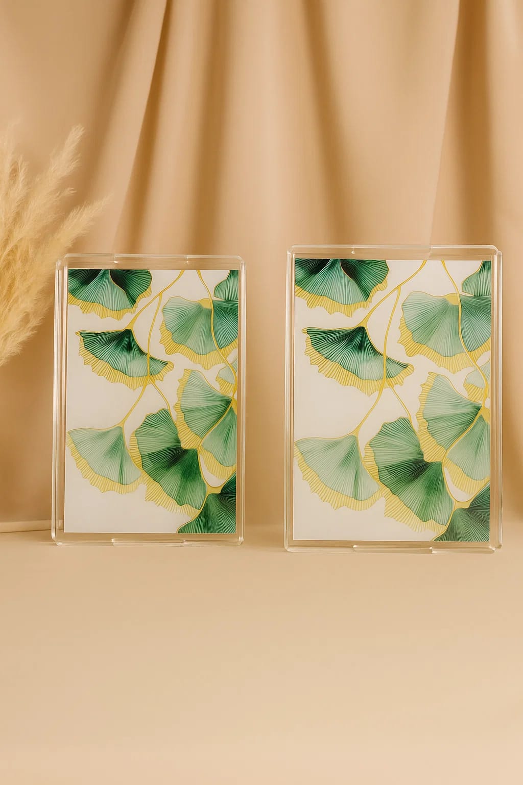 Ginkgo Leaf Acrylic Tray – 2 Piece Set