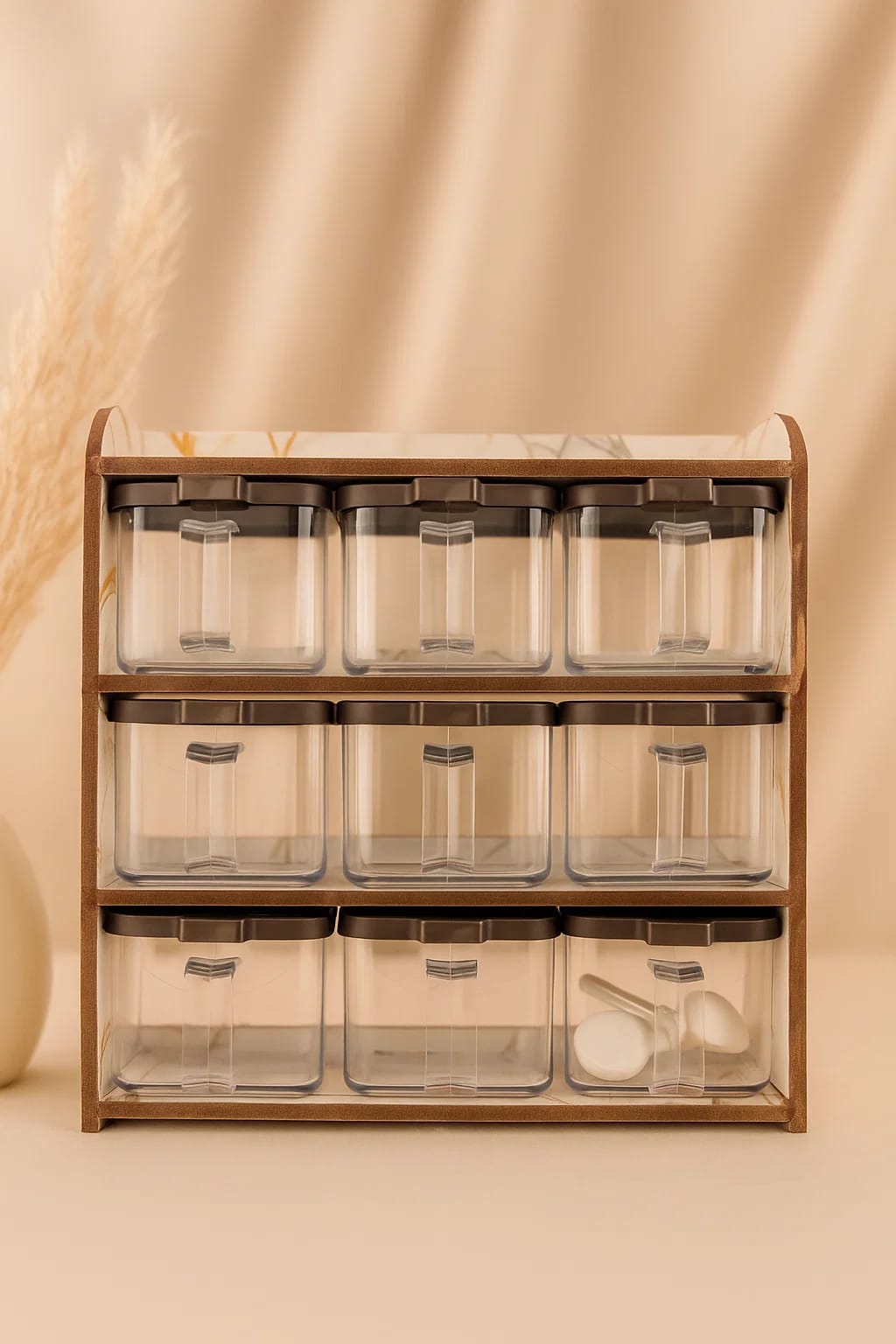 "kitchen Spice Rack  - 9 Jar Spice" (White)