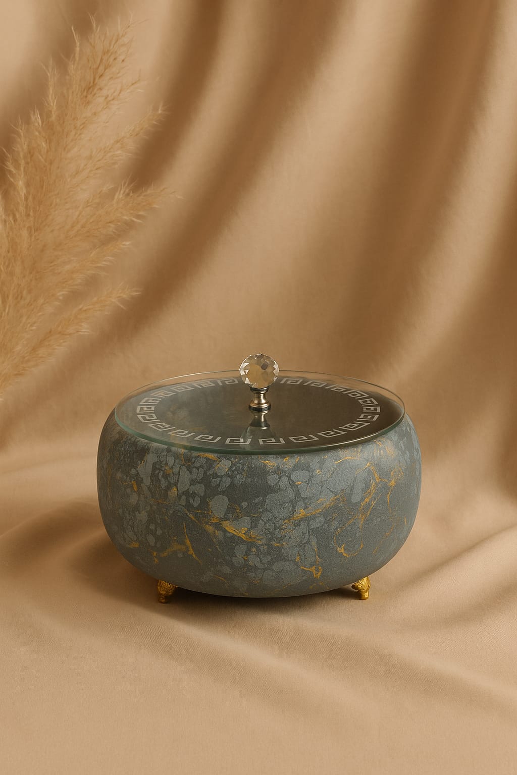 "Velvet Hotpot wit Acrylic Cover"